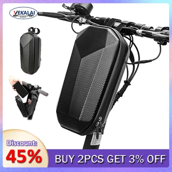 Сумка для хранения электрического скутера объемом 3 л / 4 л, жесткая передняя рама, водонепроницаемая складная Велосипедная ручка, сумки для переноски, аксессуары для скутера