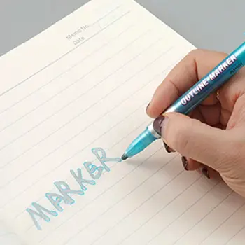 12 шт./компл. Маркер для контуров, прочная пластиковая флуоресцентная ручка, креативная цветная ручная ручка для граффити на доске