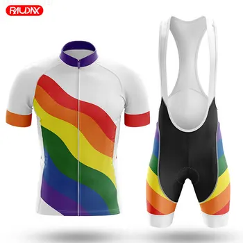 2022 Новые Велосипедные Майо с короткими рукавами Ciclismo, Мужские Велосипедные майки Rainbow Bicycle Team, Летние Дышащие Комплекты велосипедной одежды.