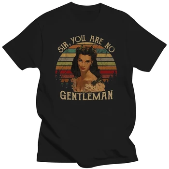 Бренд Scarlett Ohara, сэр, Вы не джентльмен, винтажная футболка, мужская футболка с коротким рукавом