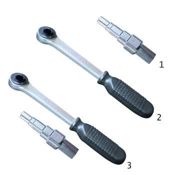 Реверсивный ключ с храповым механизмом, сервисный ключ для кондиционирования радиатора, Пять различных размеров Ступенчатых головок 10-21 мм, Прямая поставка