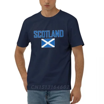 100% Хлопок, Флаг Шотландии с буквенным рисунком, Футболки с коротким рукавом, Мужская Женская одежда унисекс, футболки, топы, тройники 5XL