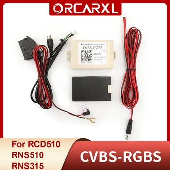 Адаптер CVBS-RGB Для Фольксваген RNS510 RCD510 RNS315 Вторичного Рынка CVBS Flip Logo Camera AV-Конвертер RGB с Коробкой Задержки