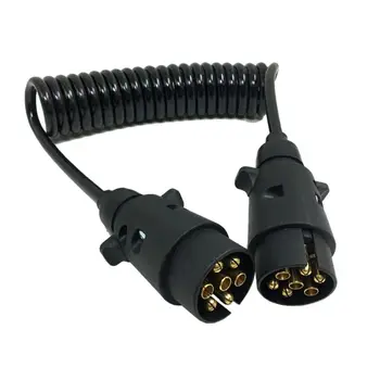Соединитель гибкого спирального кабеля для прицепов 7-контактный Адаптер жгута проводов прицепа, Тяговое устройство, Принадлежности для проводки