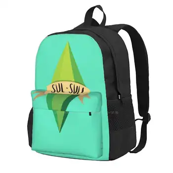 Школьная сумка Plumbob Большой емкости Рюкзак для ноутбука 15 дюймов Sims 4 Plumbob The Sims Sims 2 Sims 3