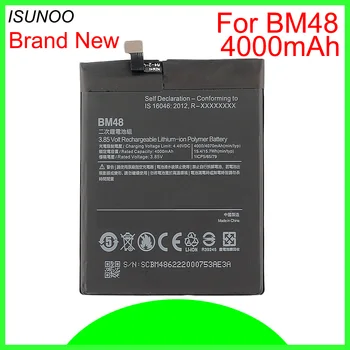 Замена Аккумулятора ISUNOO 4000mAh BM48 Для Xiaomi Mi Note 2 Battery