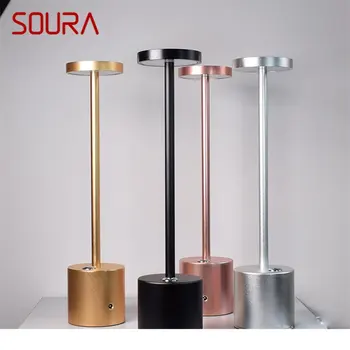 Настольная лампа SOURA Nordic Современная Перезаряжаемая Портативная светодиодная Прикроватная лампа для домашней Спальни