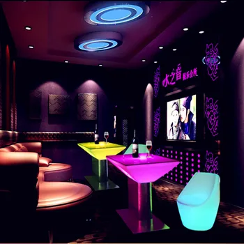 Украшение вечеринки Светодиодный светящийся барный стол KTV Стол для кофе и чая Мебель для дома отдыха, сада, ночного клуба Планировка сайта