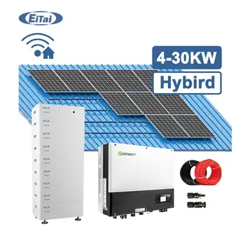 EITAI 10kw 20kw 30kw Солнечная Домашняя Система Pv Panel Off Grid Солнечная Энергия Гибридный 3 Фазный Солнечный Генератор С Панелью В Комплекте