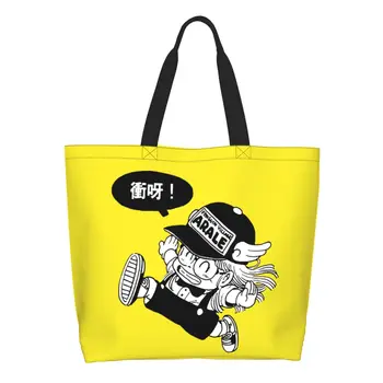 Симпатичная печатная сумка для покупок с роботом Arale, моющаяся холщовая сумка для покупок Dr Slump, японская сумка в стиле манга