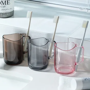 Стаканчик для полоскания рта из прозрачного утолщенного пластика, стаканчик для зубной щетки для домашнего мытья