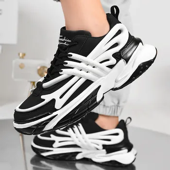 Брендовые кроссовки на толстой подошве Мужские Противоскользящие спортивные туфли большого размера для мужчин Tenis Masculino Швейная Вулканизированная обувь для мужчин на открытом воздухе