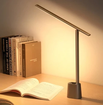 Светодиодная настольная лампа для защиты глаз, Офисная лампа с регулируемой яркостью, Складная настольная лампа, прикроватная лампа с интеллектуальной адаптивной яркостью