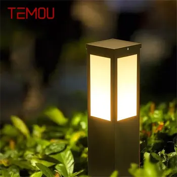 · TEMOU Солнечный светильник для газона, Наружный светодиодный Водонепроницаемый Современный Садовый светильник, домашний Декоративный светильник для виллы Duplex Park