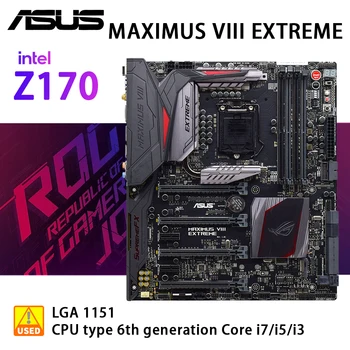 Комплект материнской платы ASUS MAXIMUS VIII EXTREME + i7 6700 ROG Использует чипсет Intel Z170, Поддерживает слот Core i7/i5/i3 LGA 1151 4 × DDR4