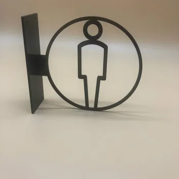 3D Боковое крепление Наклейка на дверь туалета Мужчины Женщины Мужчины Советы по вывеске туалета Руководство Креативная вывеска Акриловая доска