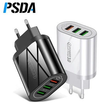 PSDA UK 3A Quick Charge 3.0 USB Зарядное Устройство Дорожное Настенное Зарядное Устройство Для iPhone 11 Pro Max Samsung Huawei Xiaomi Телефон Быстрая Зарядка