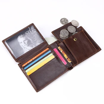 Мужской кошелек из натуральной кожи с карманом для монет Высококачественный Многофункциональный мужской кожаный кошелек с карманом для монет