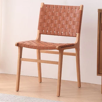 Стол в скандинавском стиле, обеденные стулья из дизайнерского дерева, гардеробная, спальня, Роскошное кресло, офисные поперечные рычаги, мебель для дома Silla Comedor T50CY