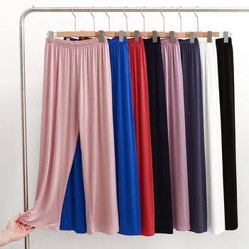 Женские драповые свободные домашние брюки, модальная пижама