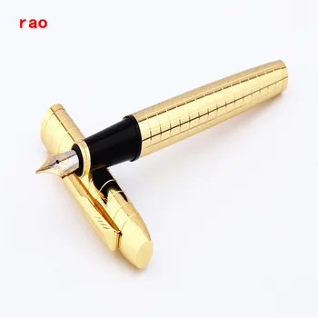 роскошные Высококачественные перьевые ручки 870 Gold Line для бизнеса и офиса со средним пером Новые