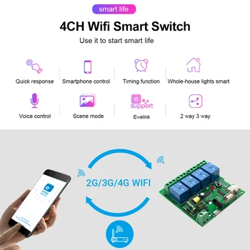 eWeLink smart switch wifi релейный переключатель DC5V 85V 250V моторный переключатель занавесок для бега трусцой самоблокирующийся мобильный телефон приложение WiFi шаблон