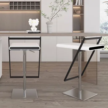 Кухонный обеденный стул в скандинавском стиле для кафе Современный Барный Высокий Офисный обеденный стул Дизайнерский Поворотный Sillas Мебель для столовой Comedor