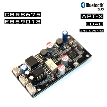 APTX HD QCC5125 Беспроводной Адаптер Bluetooth 5.1 Плата Приемника ES9018 I2S DAC Плата Аудио Декодера 24 Бит/96 кГц LDAC С Антенной