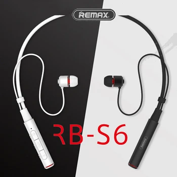 Remax RB-S6 Спортивная Bluetooth-гарнитура с шейным ободком, Беспроводные стереомузыкальные наушники Bluetooth V4.1 HD Mic с несколькими подключениями для iPhone
