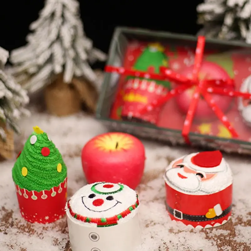1 коробка Уникальной рождественской елки, снеговика, Санта-Клауса, полотенца для фестивальных подарков, вечеринок, предметов домашнего декора. . ' - ' . 1