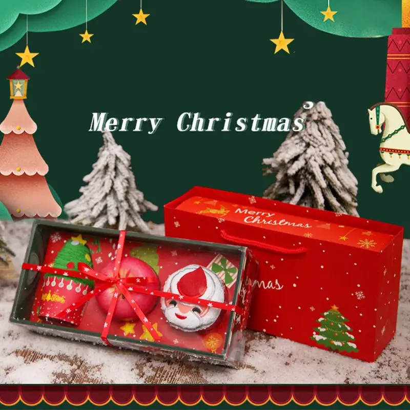 1 коробка Уникальной рождественской елки, снеговика, Санта-Клауса, полотенца для фестивальных подарков, вечеринок, предметов домашнего декора. . ' - ' . 2