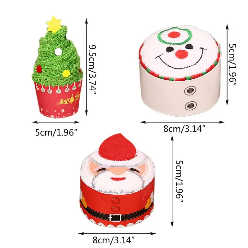 1 коробка Уникальной рождественской елки, снеговика, Санта-Клауса, полотенца для фестивальных подарков, вечеринок, предметов домашнего декора. . ' - ' . 5