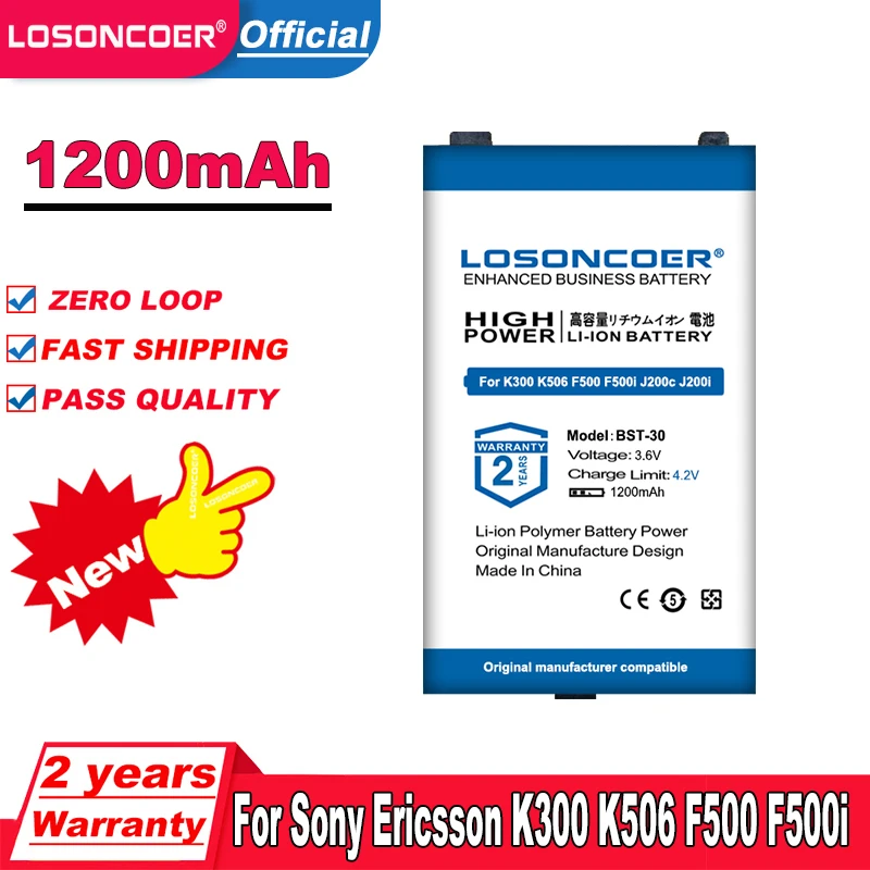 1200 мАч BST-30 Аккумулятор Для Sony Ericsson K300 K506 F500 F500i J200c J200i J210i K300a K300c Аккумулятор Мобильного телефона ~ В наличии . ' - ' . 0