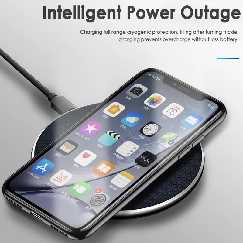 15 Вт Qi Беспроводное Зарядное Устройство Быстрая Зарядная Панель для Samsung S20 S10 Note 20 10 iPhone 14 13 Pro 11 XS Max X Металлическая Беспроводная Зарядная Док-станция . ' - ' . 1