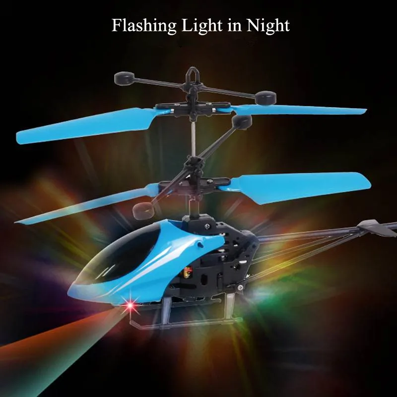 1ШТ Подвесной Индукционный Вертолет Mini RC Drone Fly Helicopter Детская Игрушка LED Мигающий Свет Игрушки с Дистанционным Управлением для Детей . ' - ' . 1