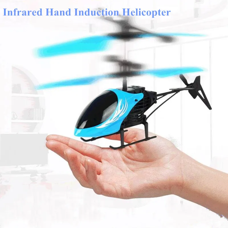 1ШТ Подвесной Индукционный Вертолет Mini RC Drone Fly Helicopter Детская Игрушка LED Мигающий Свет Игрушки с Дистанционным Управлением для Детей . ' - ' . 2