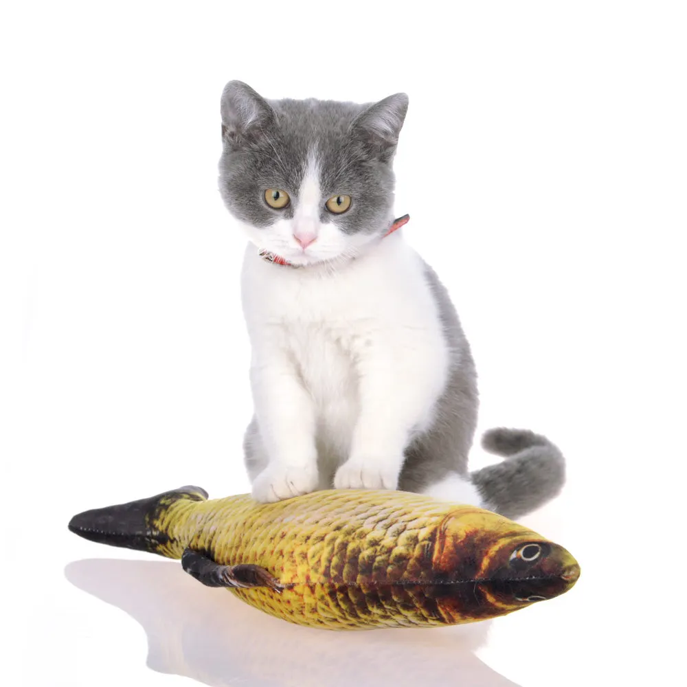20 см Игрушка-рыбка для кошек в форме рыбы, доска для царапин для кошек, когтеточка, плюшевые игрушки для кошек, игрушки для домашних животных, товары для домашних животных . ' - ' . 1