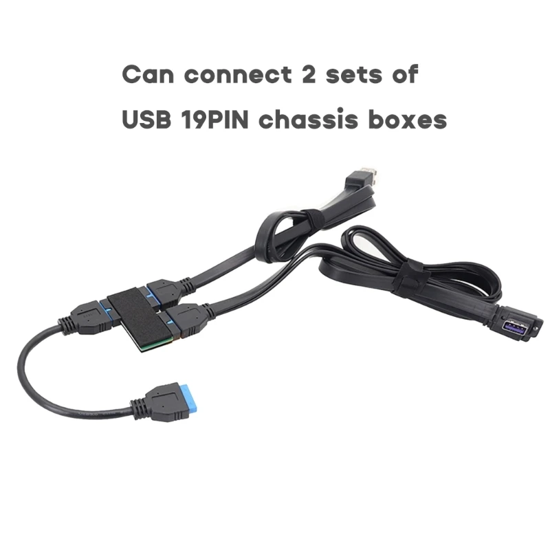 20 см от 1 до 2 USB 3.0 19pin концентратор, USB 19PIN удлинительный кабель, микросхема быстрой передачи данных для материнской платы настольного компьютера, корпусных коробок. . ' - ' . 1