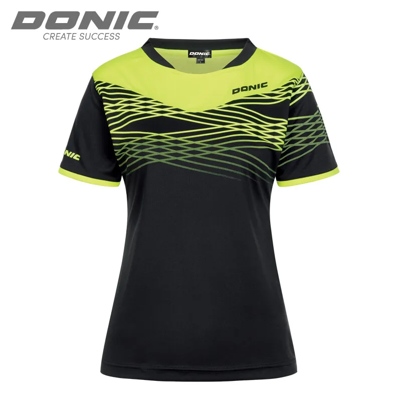 2023 Футболка Donic, одежда для настольного тенниса, спортивная одежда, джерси, женские спортивные топы, быстросохнущая одежда с коротким рукавом . ' - ' . 1