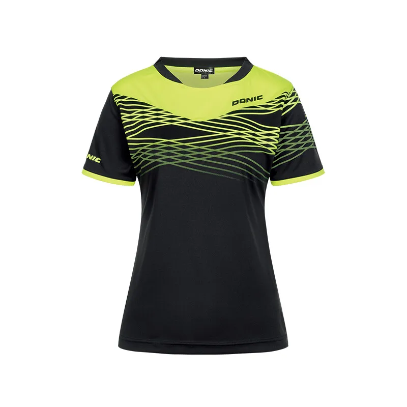 2023 Футболка Donic, одежда для настольного тенниса, спортивная одежда, джерси, женские спортивные топы, быстросохнущая одежда с коротким рукавом . ' - ' . 3
