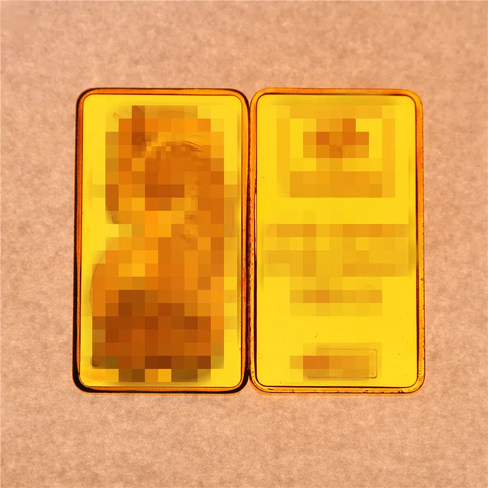 24-Каратный золотой слиток с позолотой Памятная монета Коллекция золотых поделок Золотой слиток с позолотой . ' - ' . 0