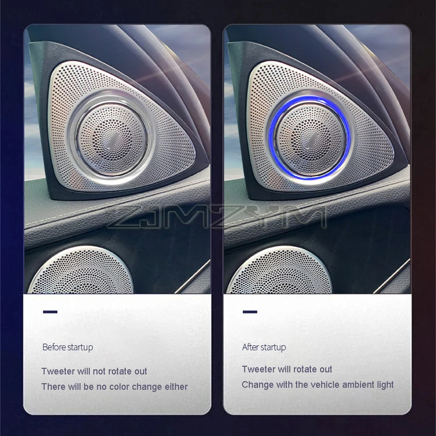3D Вращение Светящийся Твитер Динамик Для Mercedes Benz W222 W205 W213 X253 W222 GLC E S C Громкоговоритель СВЕТОДИОДНЫЙ Высокие Частоты Аудио Труба Рожок . ' - ' . 2