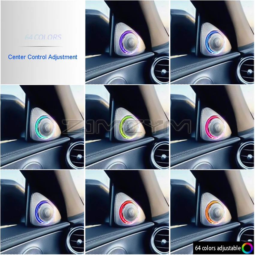 3D Вращение Светящийся Твитер Динамик Для Mercedes Benz W222 W205 W213 X253 W222 GLC E S C Громкоговоритель СВЕТОДИОДНЫЙ Высокие Частоты Аудио Труба Рожок . ' - ' . 4