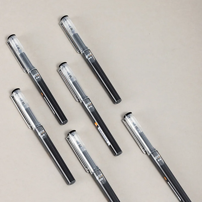 3шт DELI SF30 Прямая ручка с нейтральной жидкостью 0,5 мм Шариковая ручка с черными чернилами, полная игольчатая трубка, Школьные принадлежности для студентов, Канцелярские принадлежности . ' - ' . 3