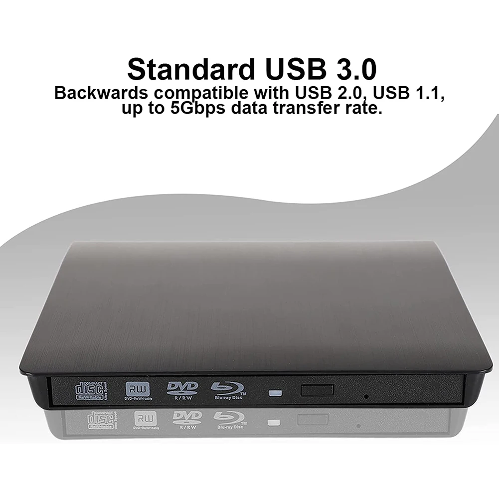 5 Гбит/с 12,7 мм USB 3,0 SATA Внешний DVD CD-ROM RW Плеер Оптические Приводы Корпус Для Портативного Компьютера Без Оптического Привода . ' - ' . 2