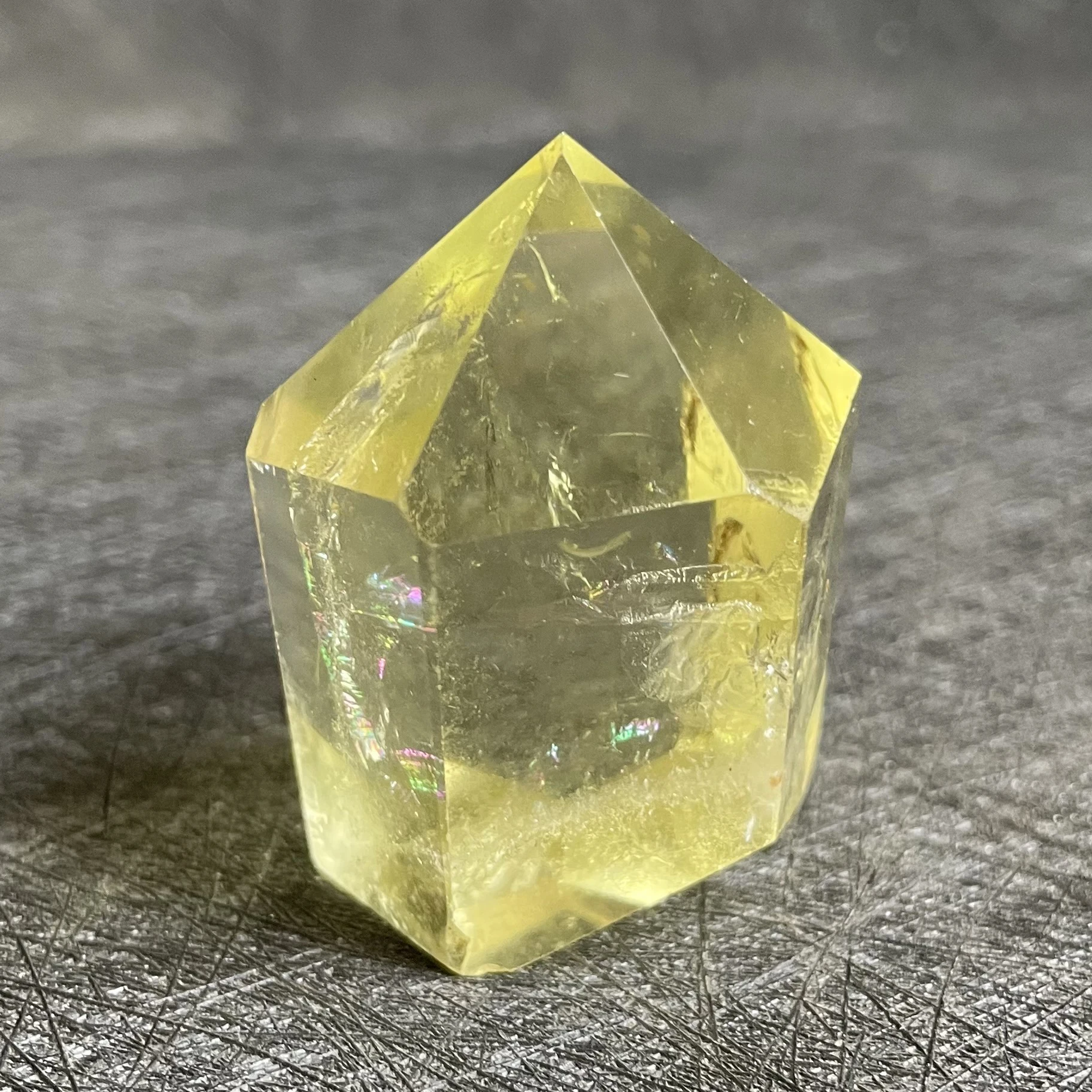 59 г натурального камня Радужный цитрин, кварцевый наконечник палочки, полированный кристалл, обелиск, Желтое хрустальное украшение, камень для исцеления Рейки . ' - ' . 1