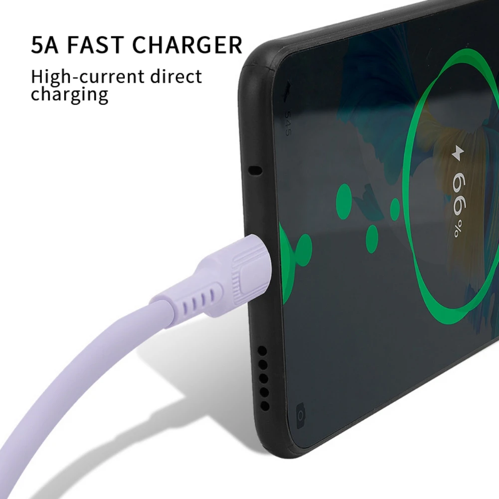5A Мягкий Силиконовый Зарядный Кабель Для Смартфонов Samsung Android USB 2.0 Type C Кабель Для Быстрой зарядки 3.3-ФУТОВЫЙ Кабель USB A-USB C . ' - ' . 4