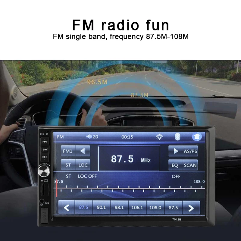 7-Дюймовый 2 Din Автомобильный Радиоприемник MP4 MP5 Плеер HD Автомобильный Сенсорный Экран Bluetooth Стерео FM с Камерой Заднего Вида Видеоуправление Рулевым Колесом . ' - ' . 3
