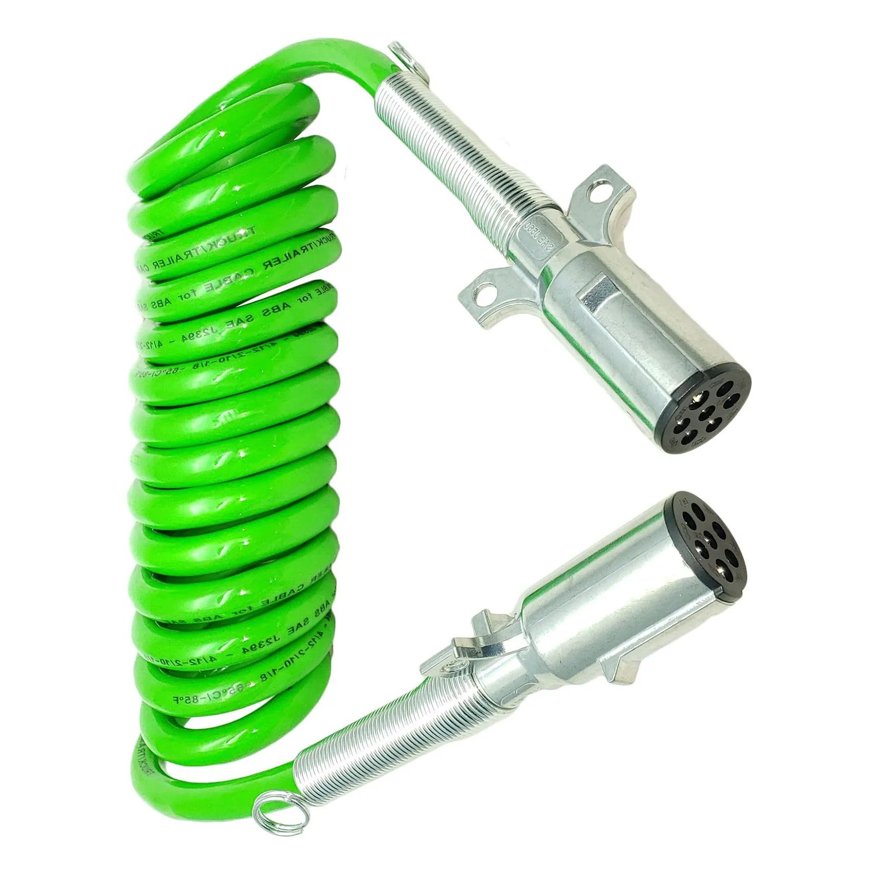 7-Полосный ABS 15-дюймовый зеленый Катушечный прицеп Электрический кабель Шнур питания 12-дюймовый провод EL27715 590161 . ' - ' . 5