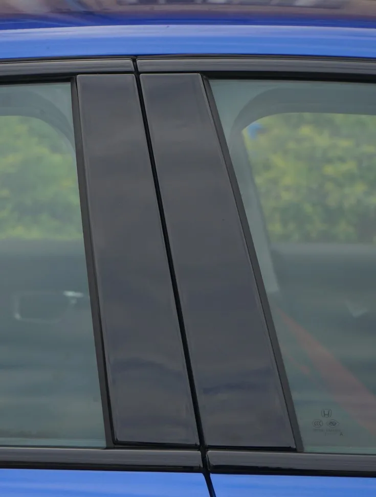 ABS Глянцевый Черный Оконный столб, стойки, рамка, отделка в полоску, Накладка для Honda Civic Седан 2022-2023, 6шт. . ' - ' . 1